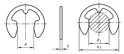 DIN 6799 E-clips drawing